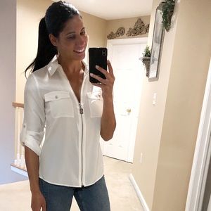 Michael Kors zip up blouse!